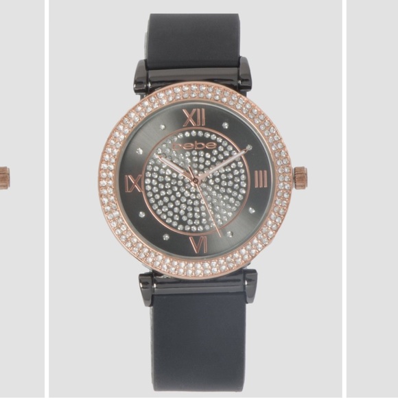 bebe Accessories - BEBE glossy dial crystal bezel watch ✨